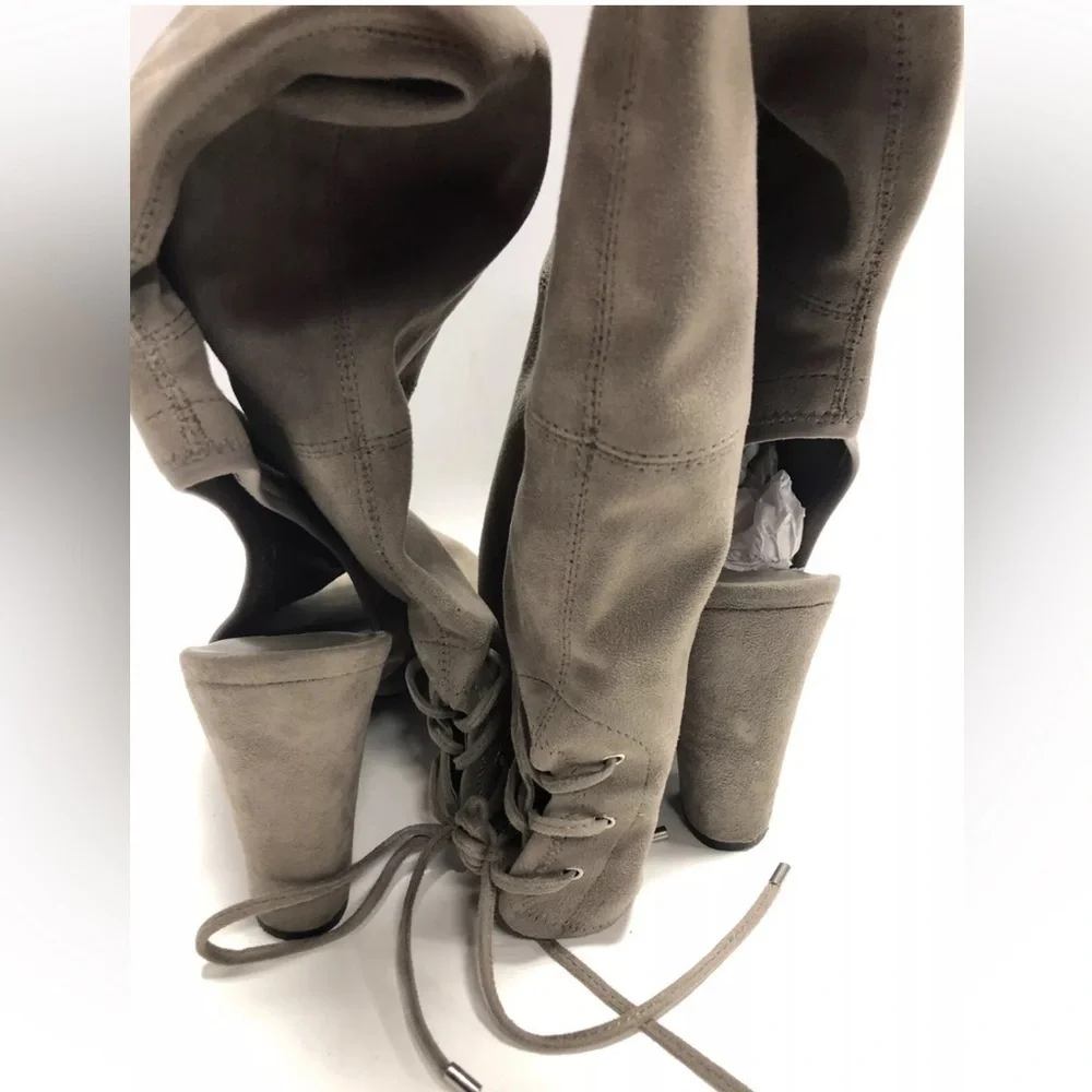 Guess Women’s Galle, Open Toe Over The Knee Boots, Size 9.5 M